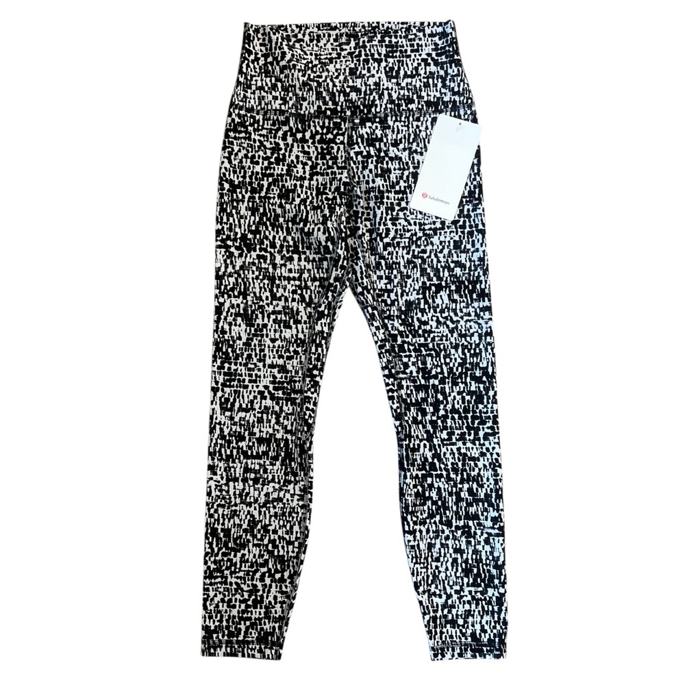 lululemon Align HR Pant 25” Urban Block Ice Grey Black Size 6 W5BYXS - Picture 4 of 8